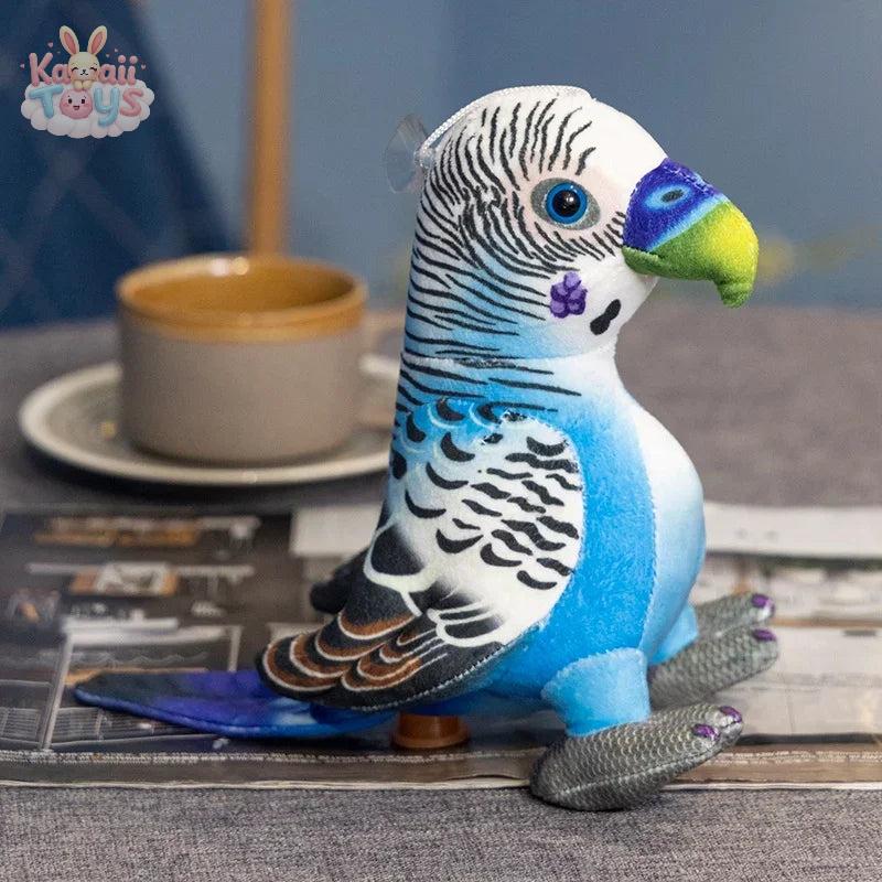 Squishy Parrot Plushie – A Miniature Burst of Joy! white blue 20cm Kawaii Toys