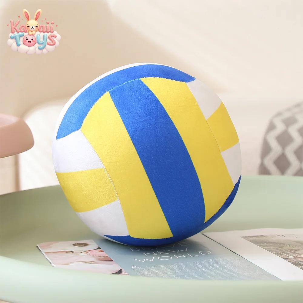 Soft Volleyball Plush Pillow – A Cozy Hug for Every Sports Fan yellow Kawaii Toys