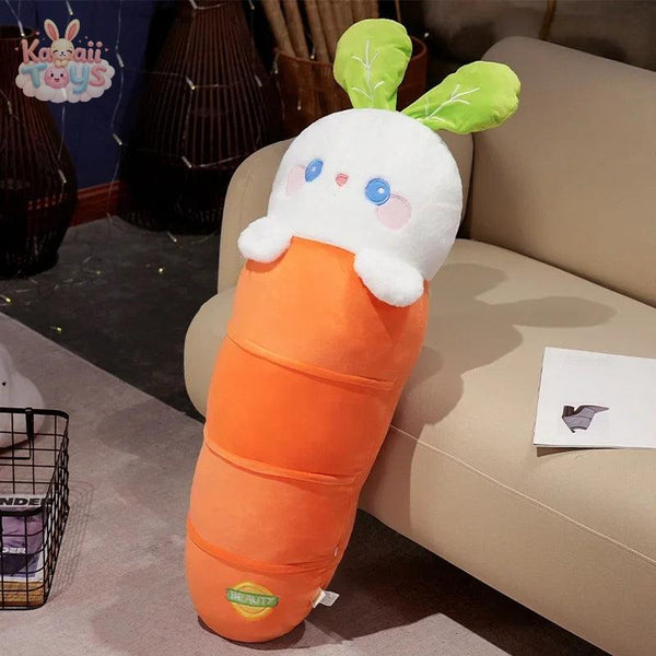 Long Plush Carrot Bunny – The Cutest Cuddle Buddy! Kawaii Toys